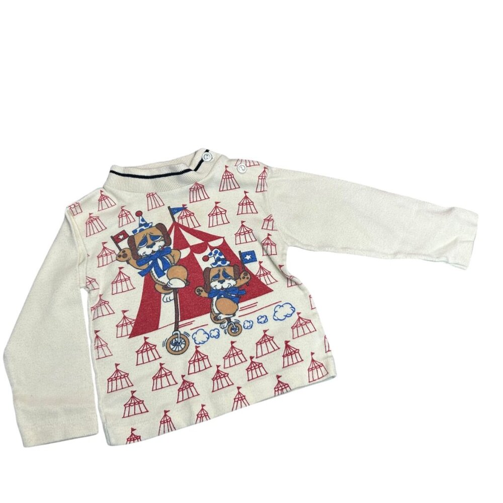Vintage Shrimp Toast Circus Dog Shirt Size 12 months